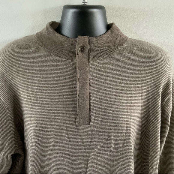 Peter Millar Needle Stretch 1/4 Zip Covered Placket Sweater Size XL Brown (P1) - Picture 2 of 9